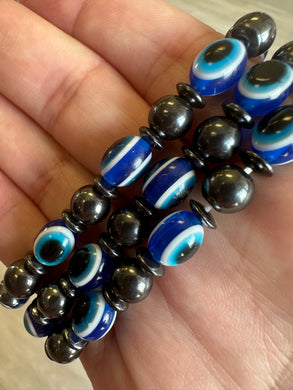 Evil Eye & Hematite Bracelet