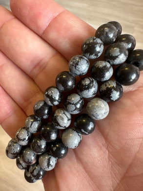 Snowflake Obsidian Bracelet