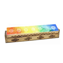 Load image into Gallery viewer, Chakra Watercolor Incense Holder Box