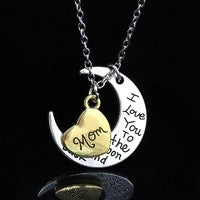 Load image into Gallery viewer, I Love You Moon Necklace