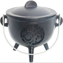 Load image into Gallery viewer, Cast Iron Cauldron (Tree of Life)