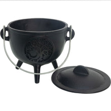 Load image into Gallery viewer, Cast Iron Cauldron (Tree of Life)