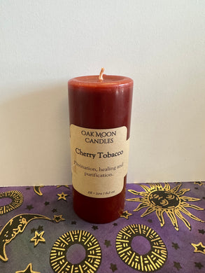 Cherry Tobacco Pillar Candle